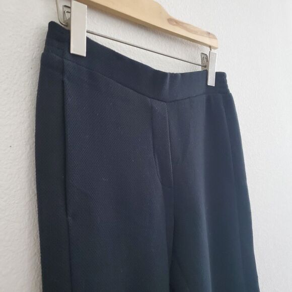 BCBGMaxAzria Pants XS Black Pique Knit Pull On Slim Straight Business Casual - Picture 4 of 11